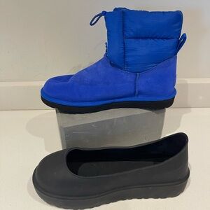 $180 2 looks UGG Classic Maxi Toggle Boot blue removable rubber guard sz 8